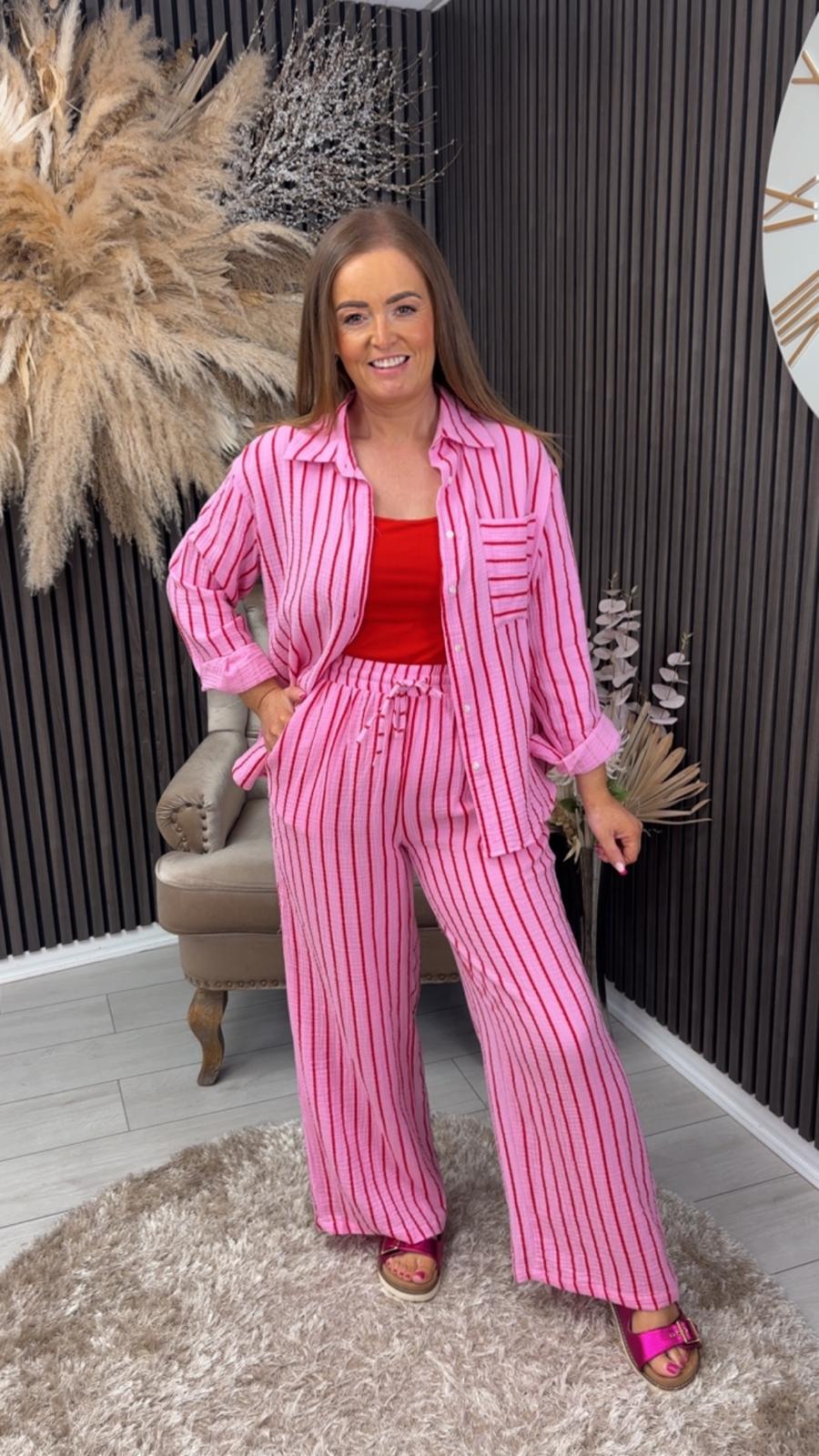 LINZI SHIRT - PINK/RED