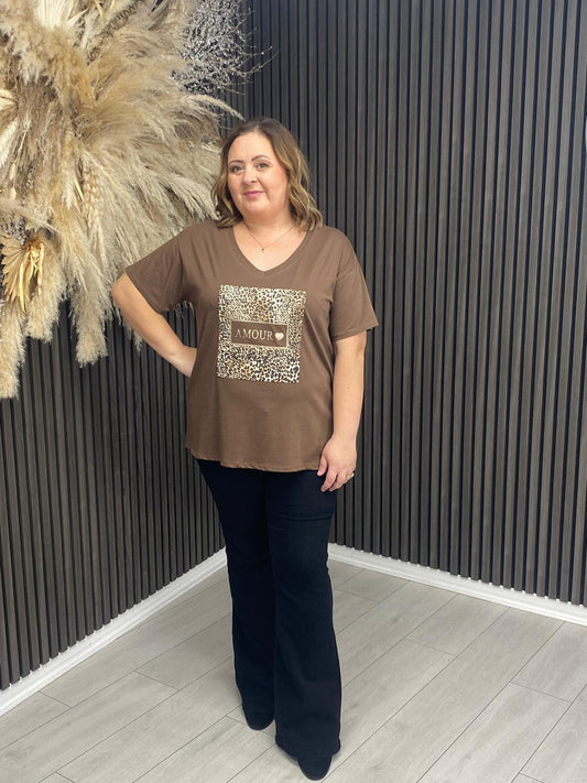 DEIRDRE T-SHIRT - BROWN
