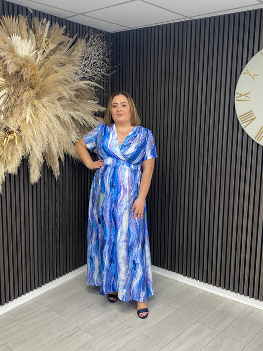 MEGAN ROSE DRESS - PURPLE/BLUE
