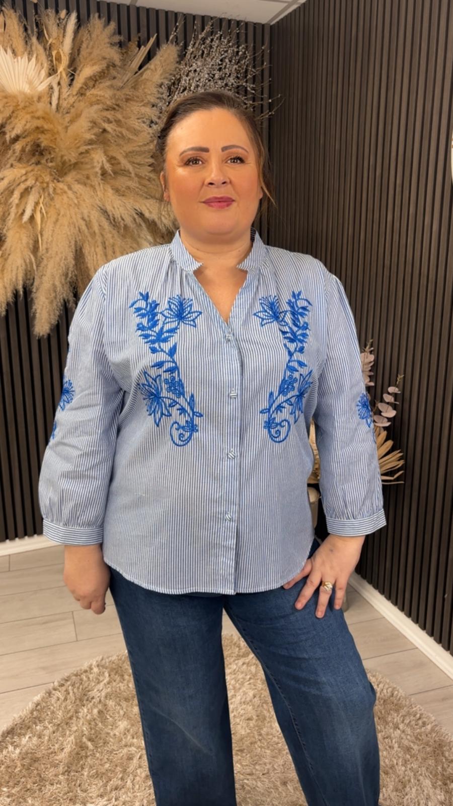 ROSANNA SHIRT - BLUE STRIPE
