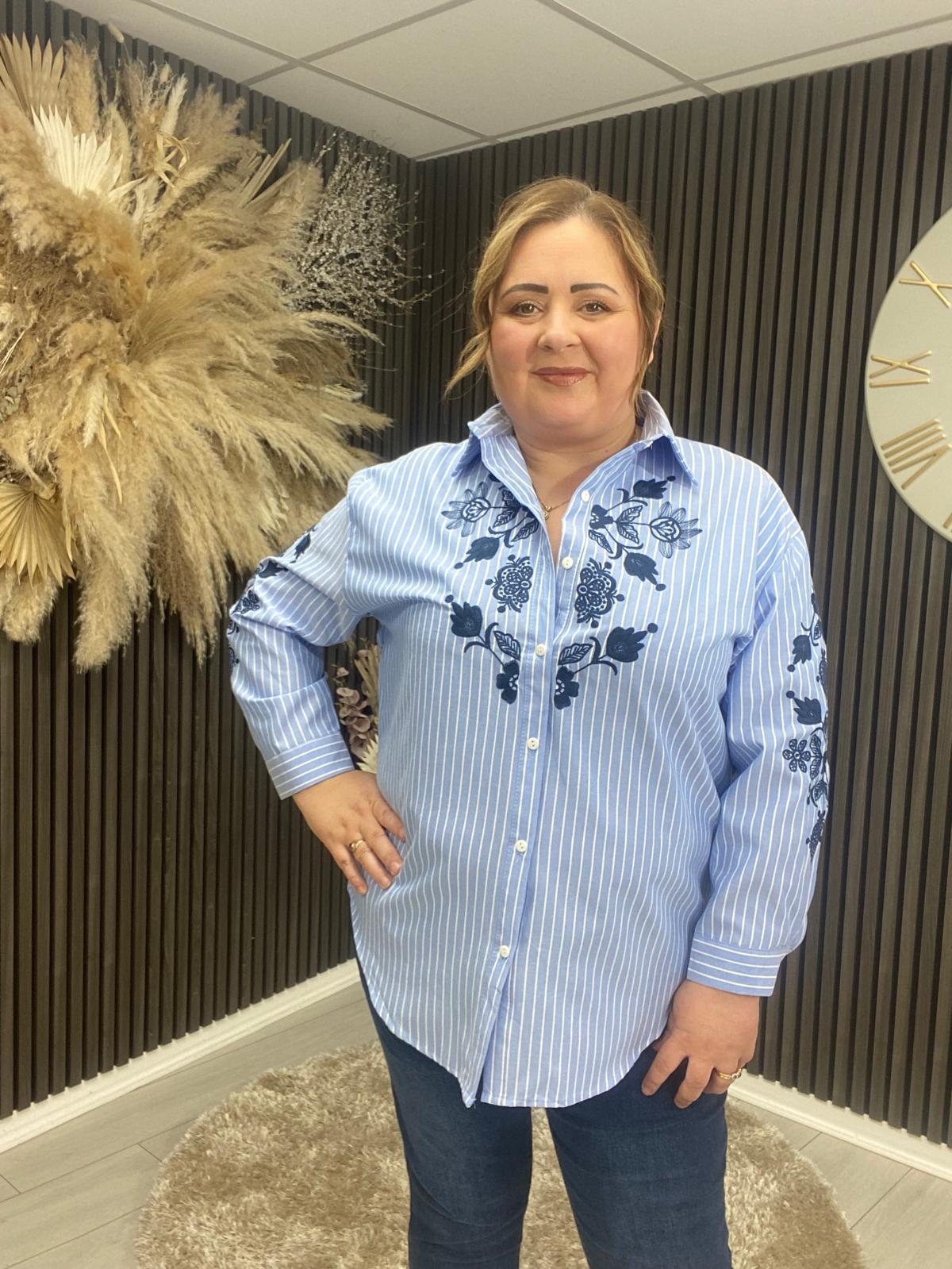 LEAH TOP - BLUE