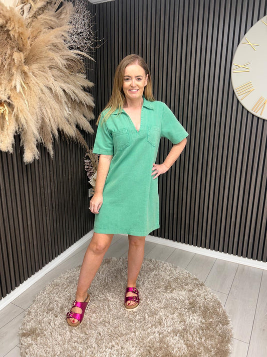 DELANEY DRESS - GREEN