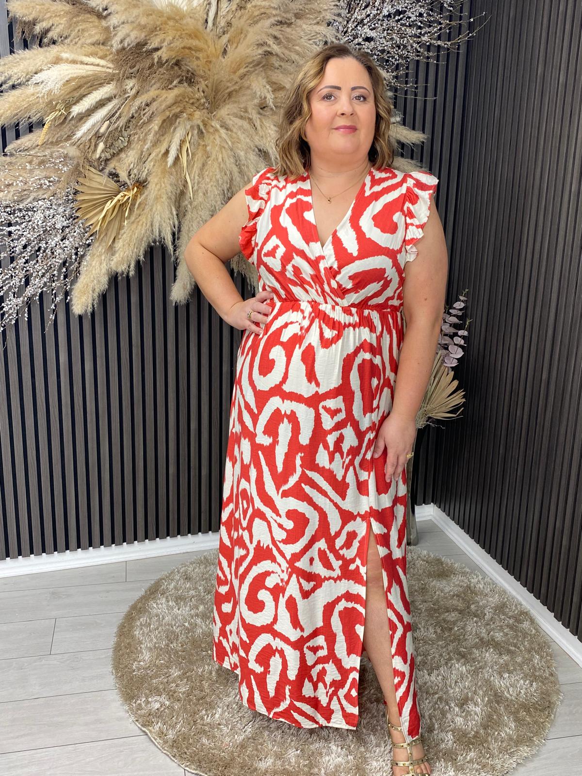 ALIESHA DRESS - CORAL