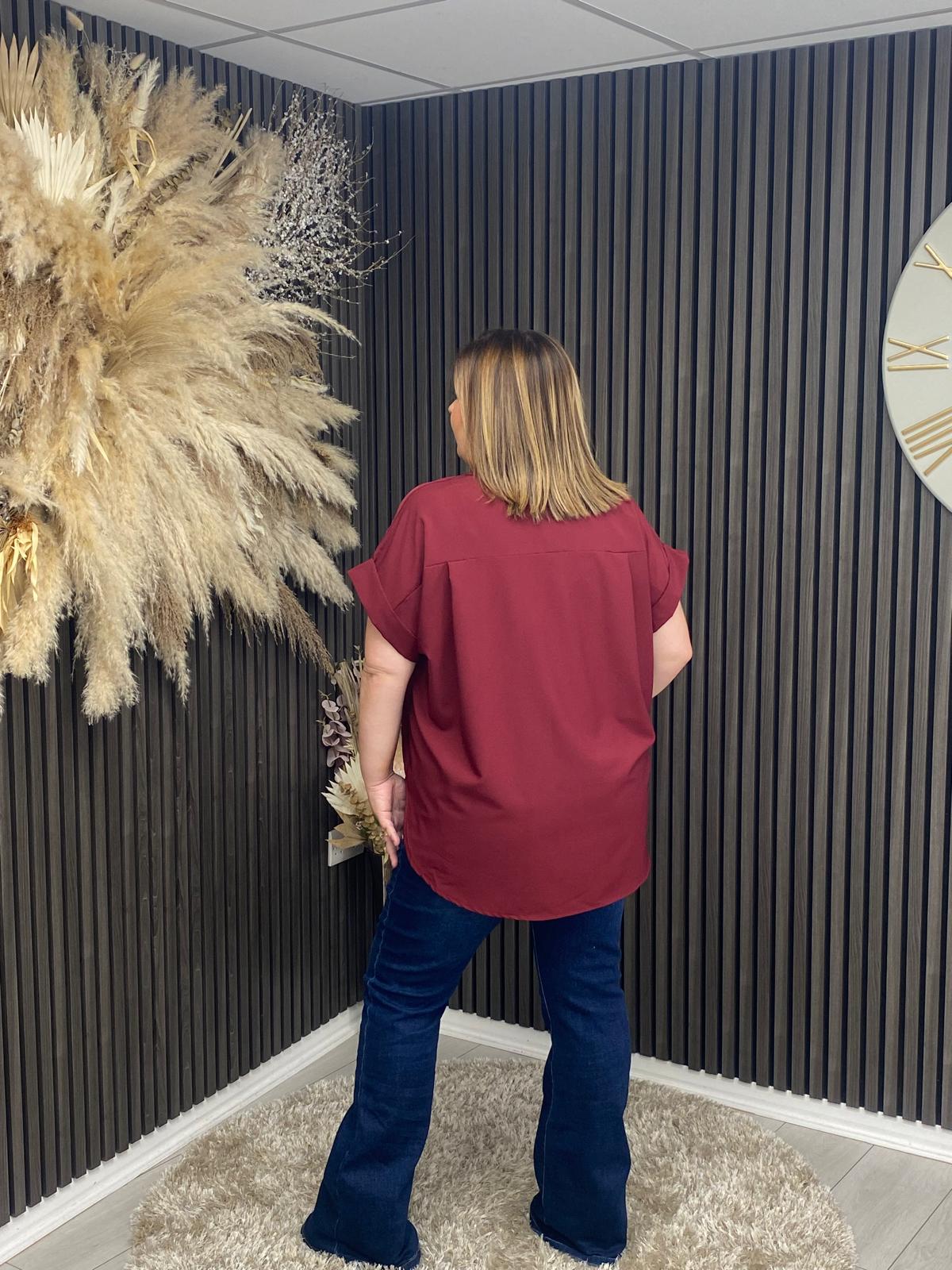 LIZZY SHIRT - BURGUNDY