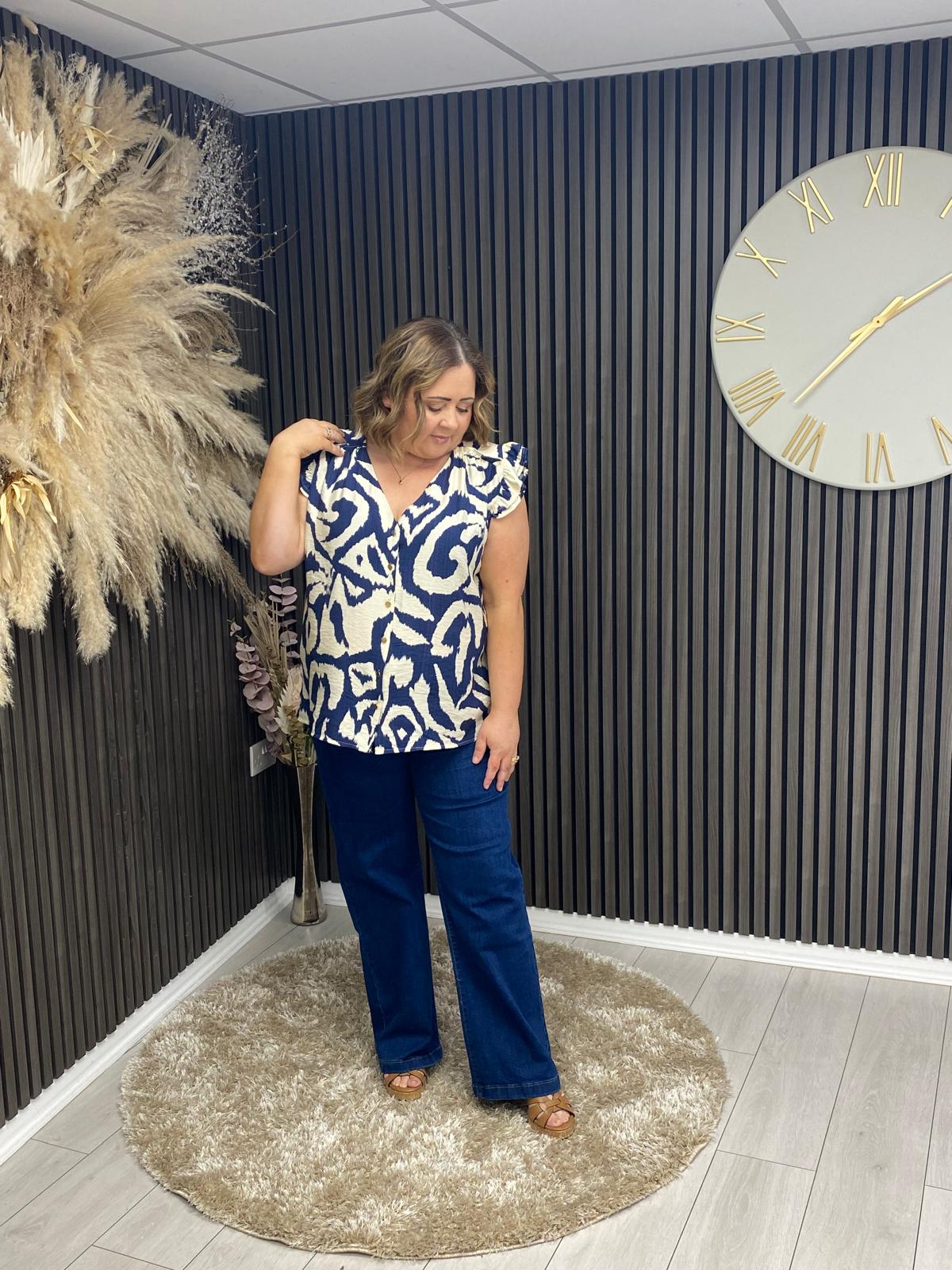LOTTIE TOP - NAVY