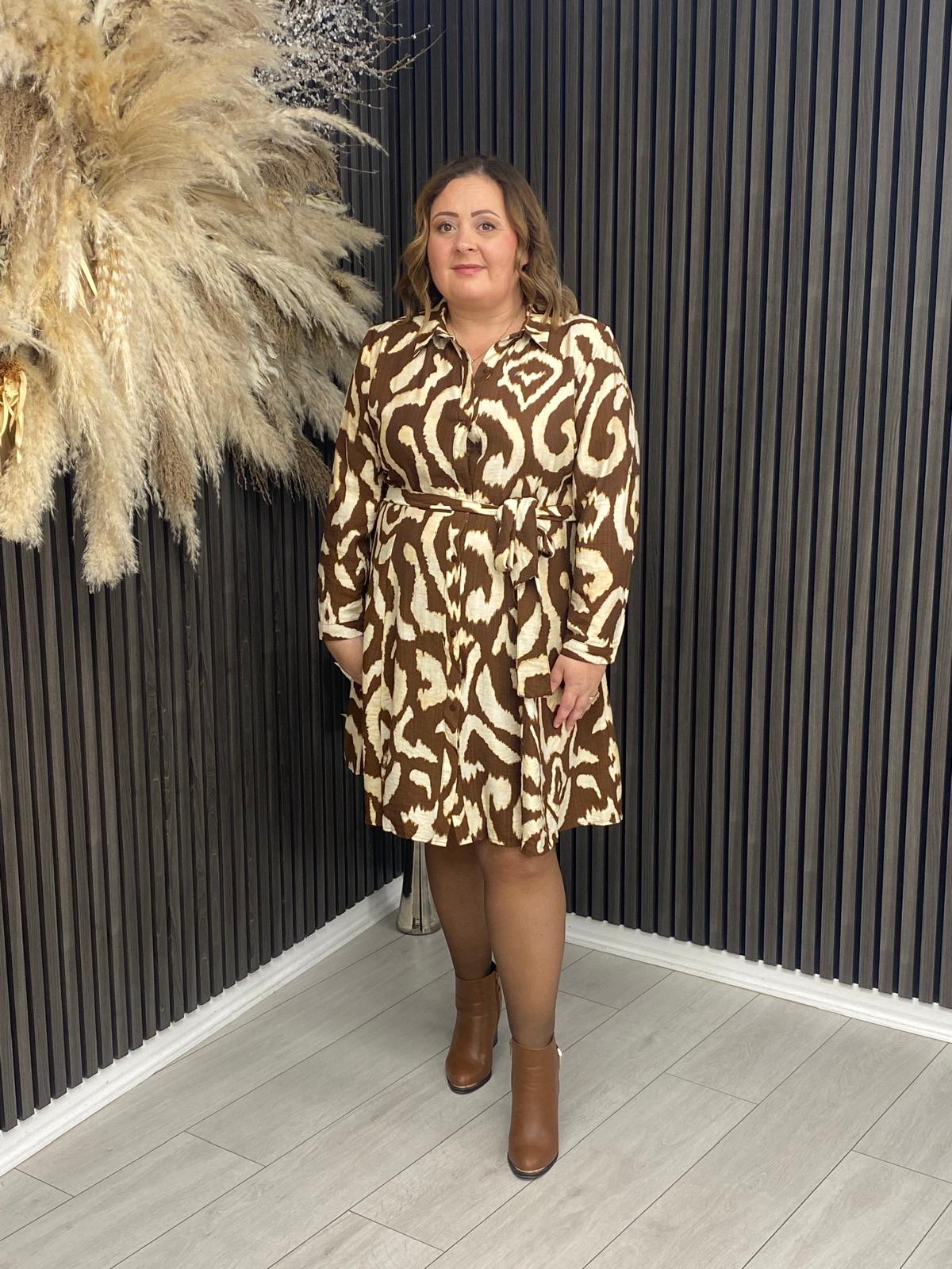 MANUELA DRESS - BROWN