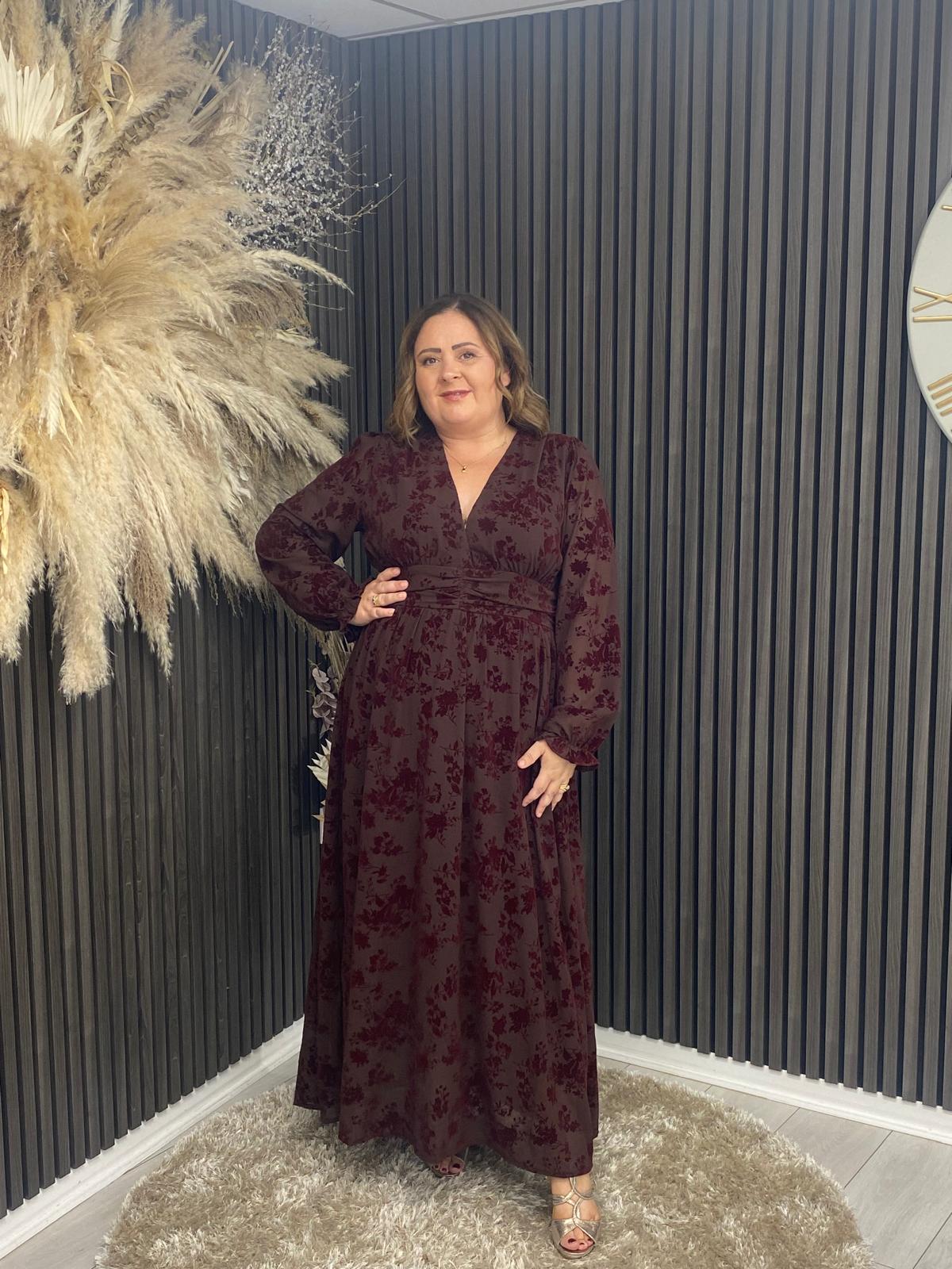LUNA DRESS - BORDEAUX