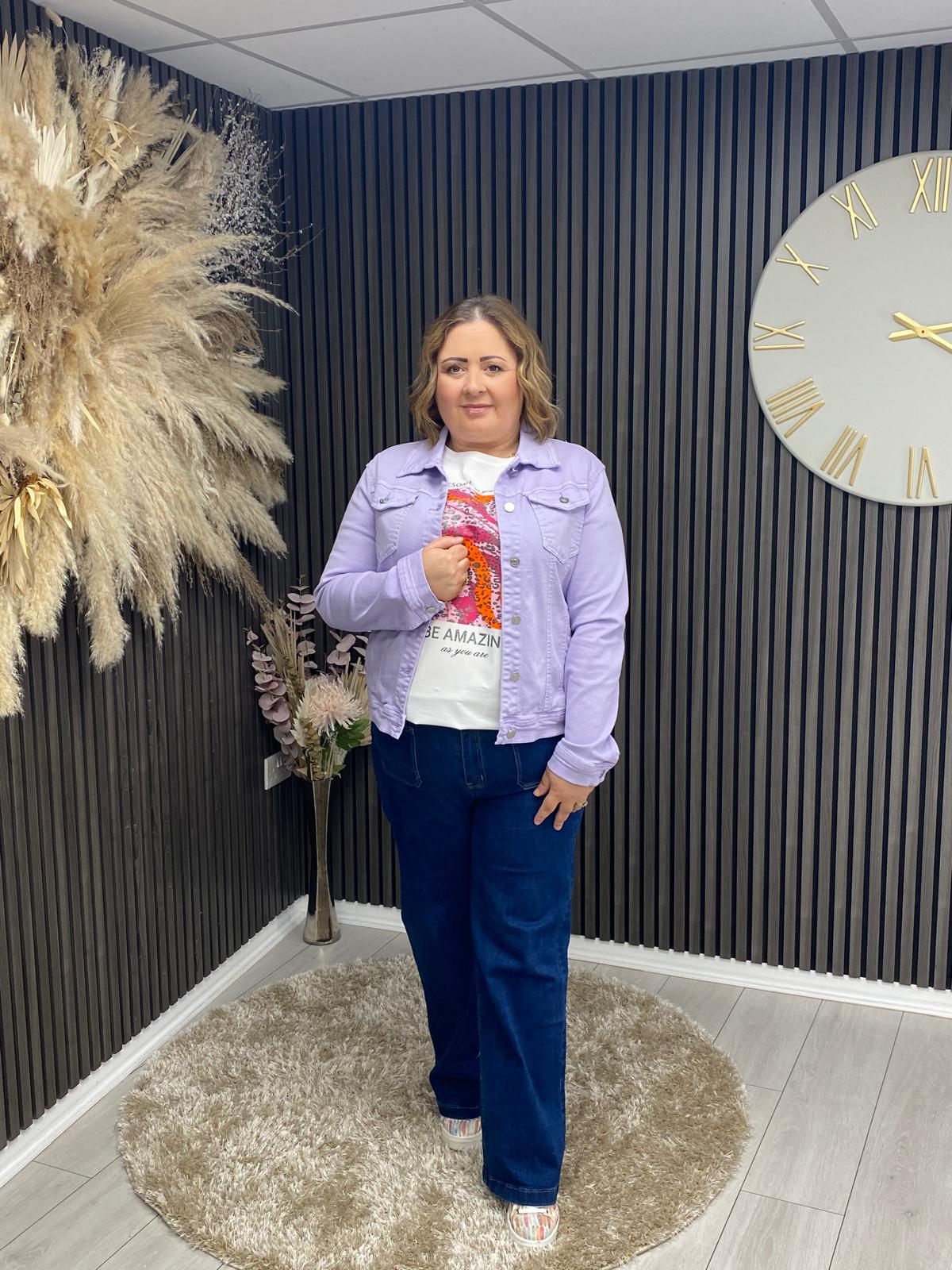 DEBRA DENIM JACKET - LILAC