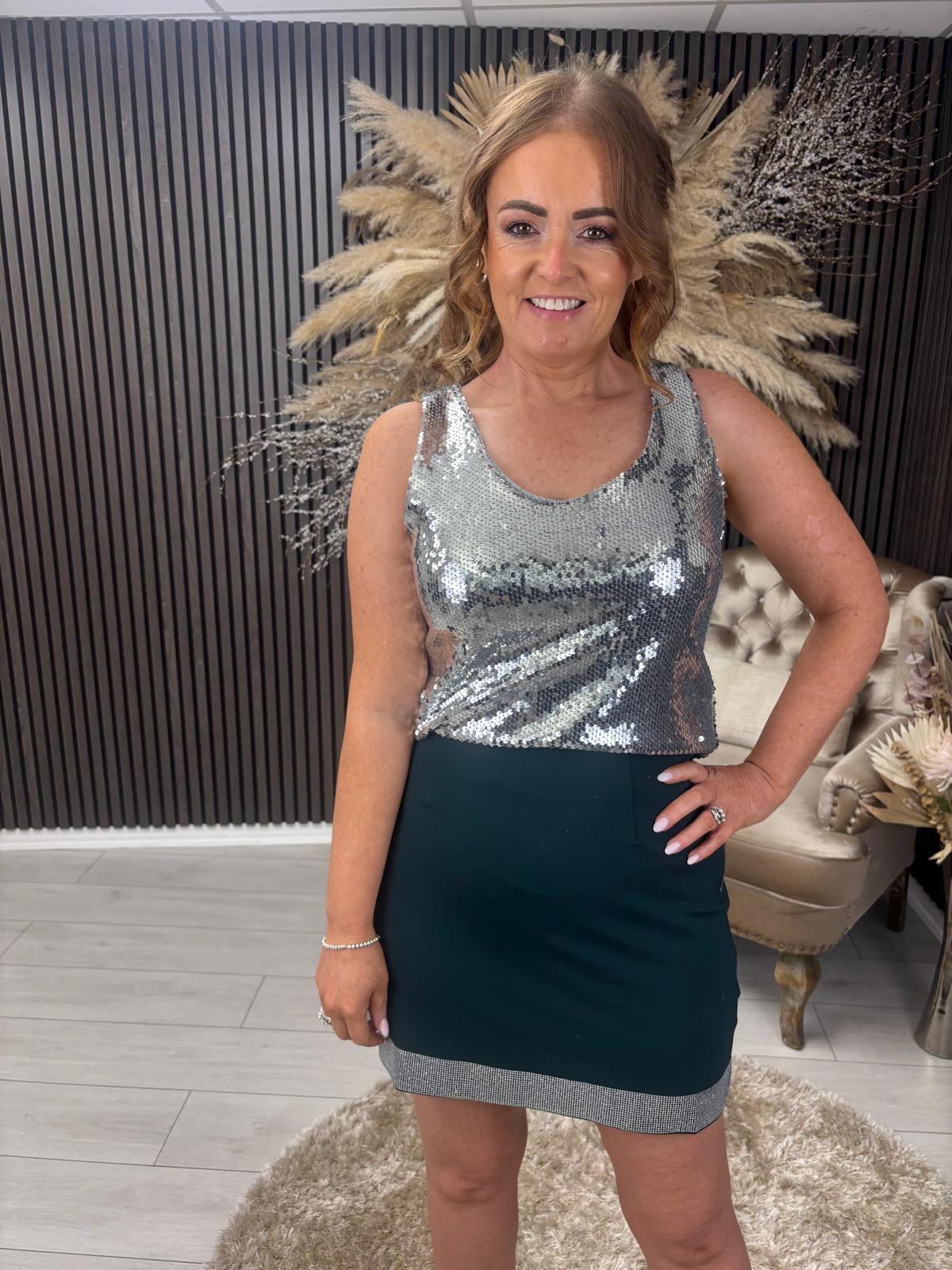 MALLORY TOP - SILVER