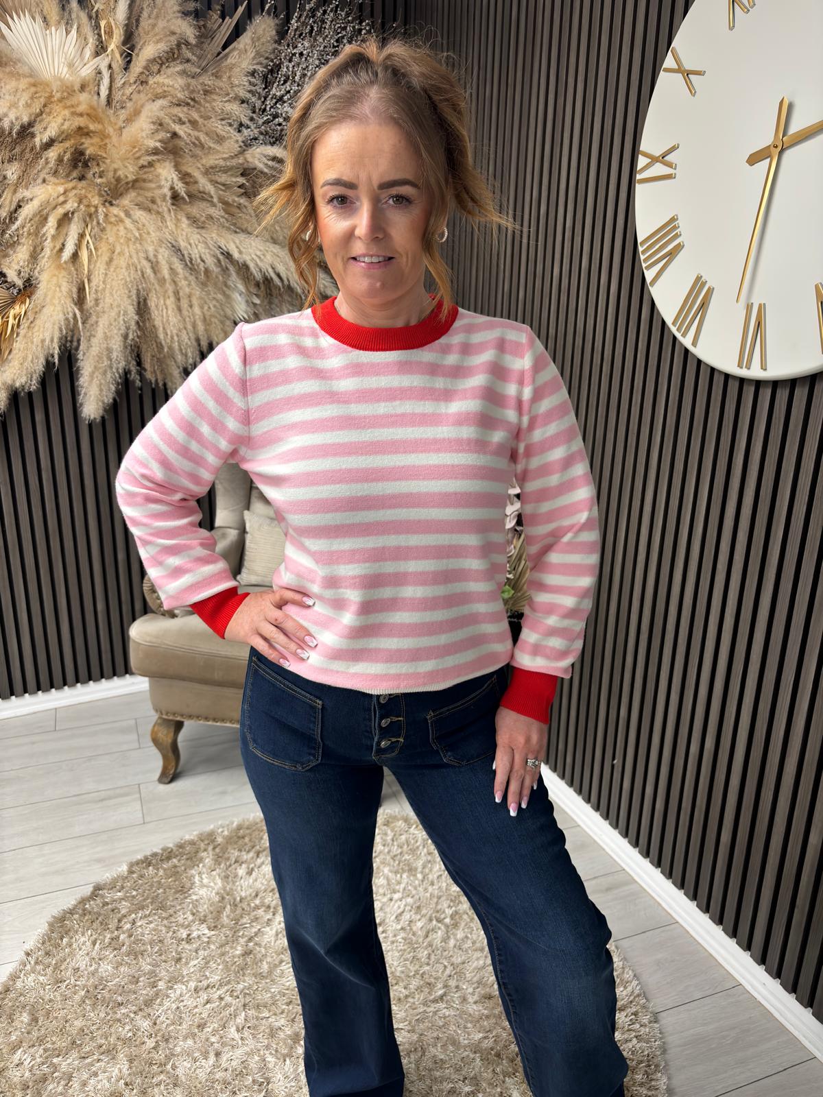 ANGELINE JUMPER - PINK/RED