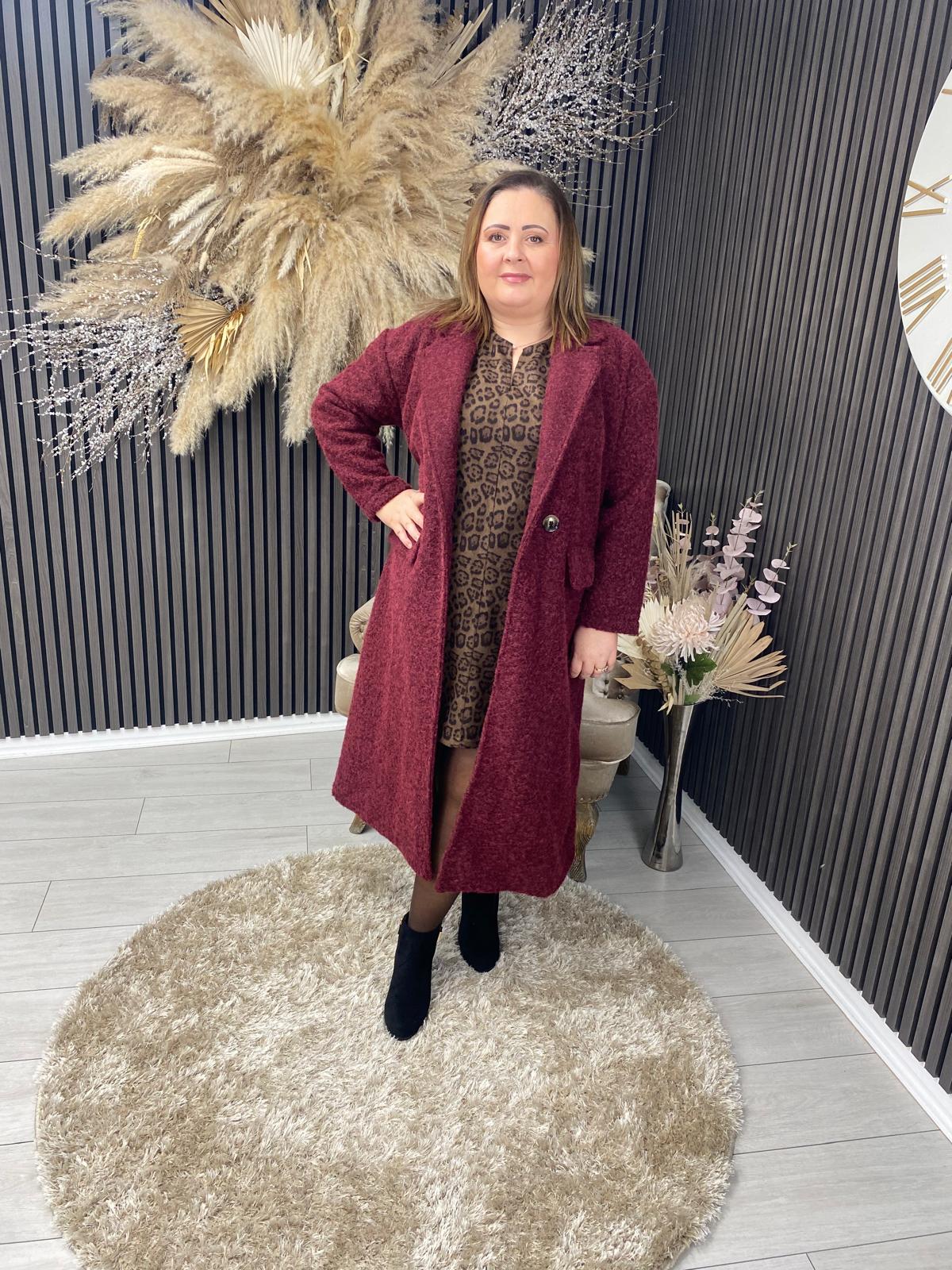 LARA MARIE COAT - BURGUNDY