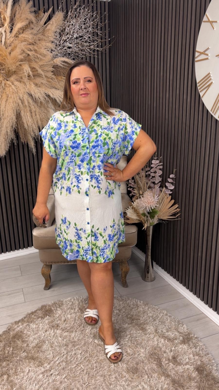SANDY SHIRT DRESS - BLUE