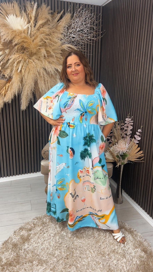 ROXANNE DRESS - BEACH