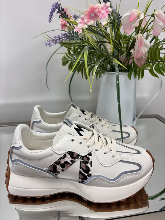 RAYA TRAINERS - WHITE/ANIMAL