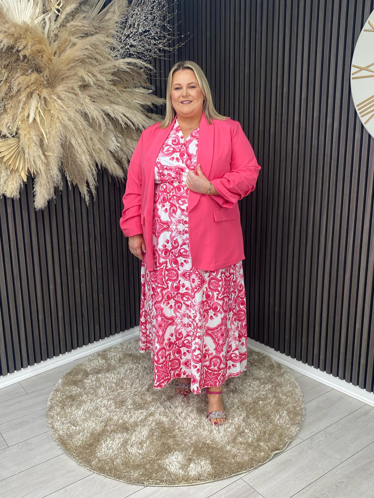CERYS DRESS - PINK/WHITE
