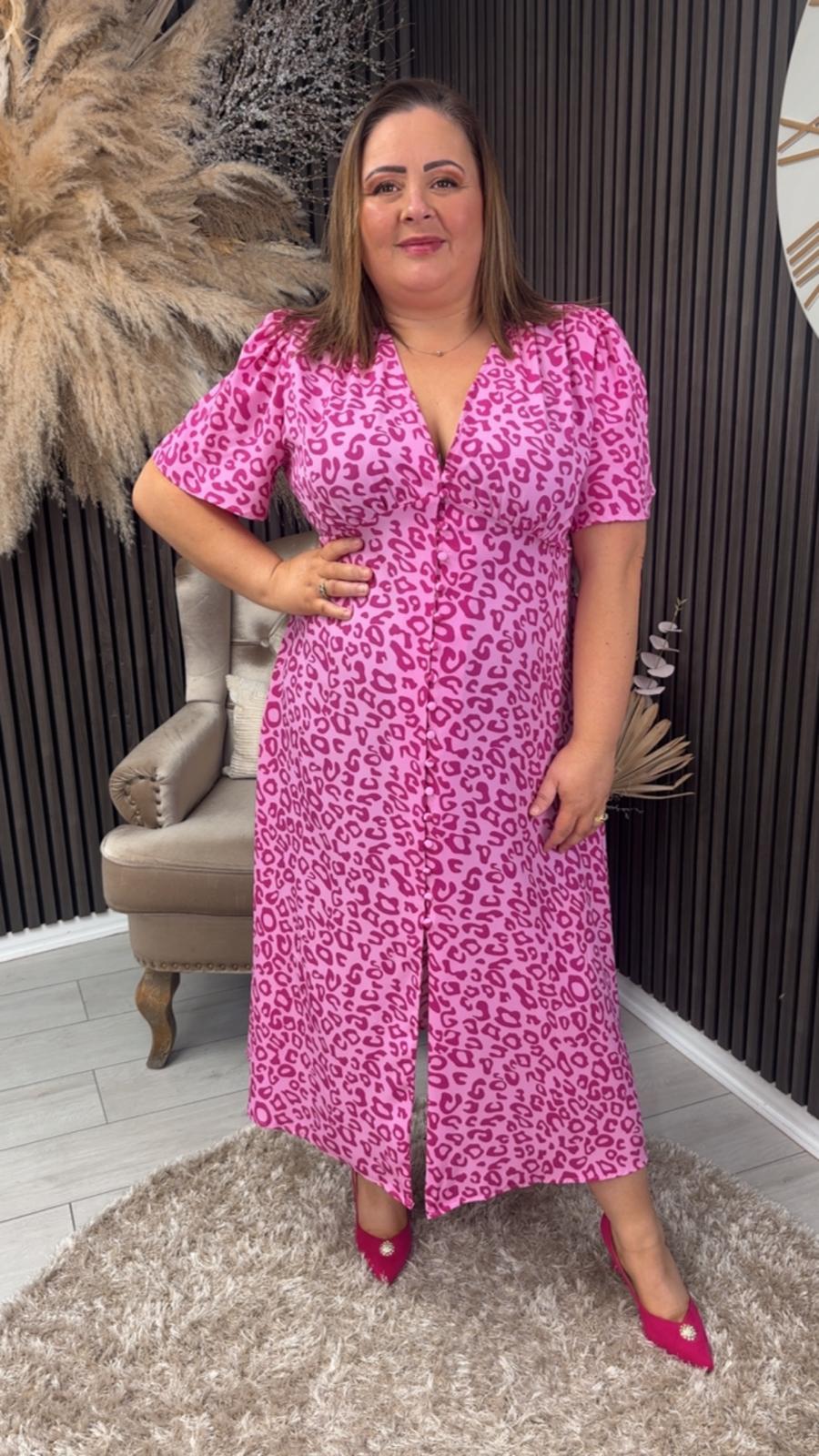 STELLA DRESS - PINK ANIMAL