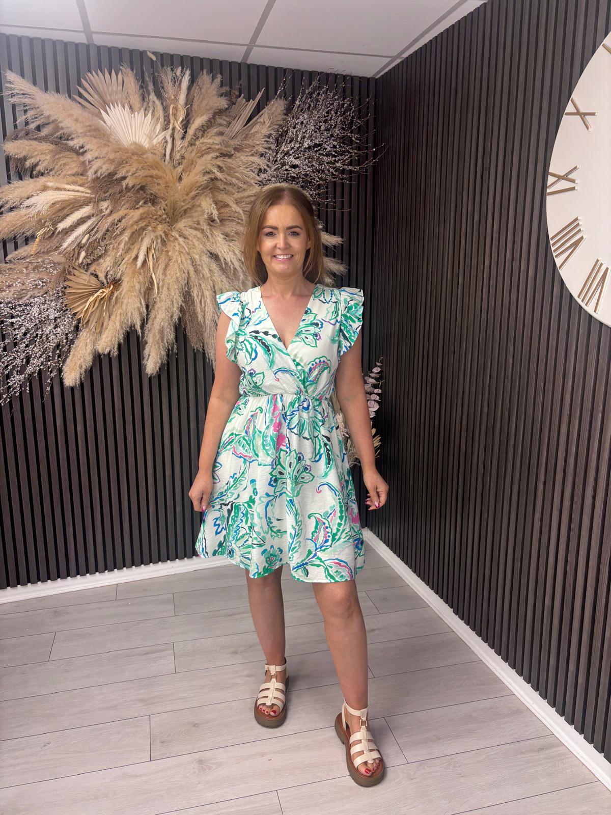 SALLY ANNE DRESS - GREEN