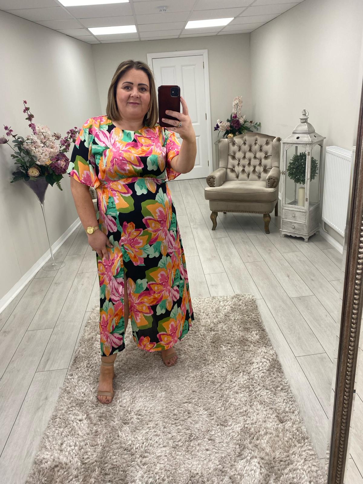 BRITNEY DRESS - BLACK PRINT