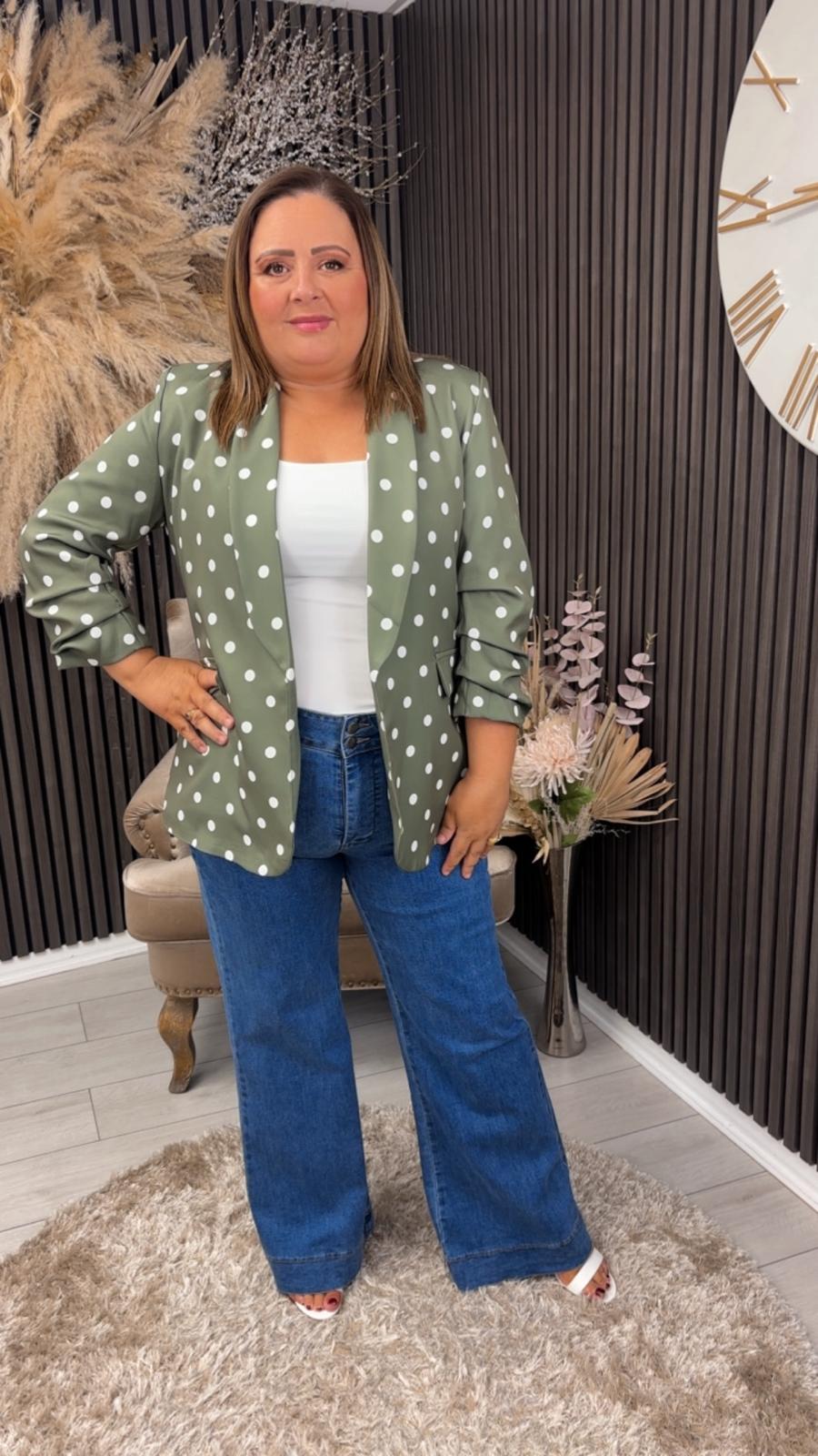 JANA BLAZER - KHAKI SPOT