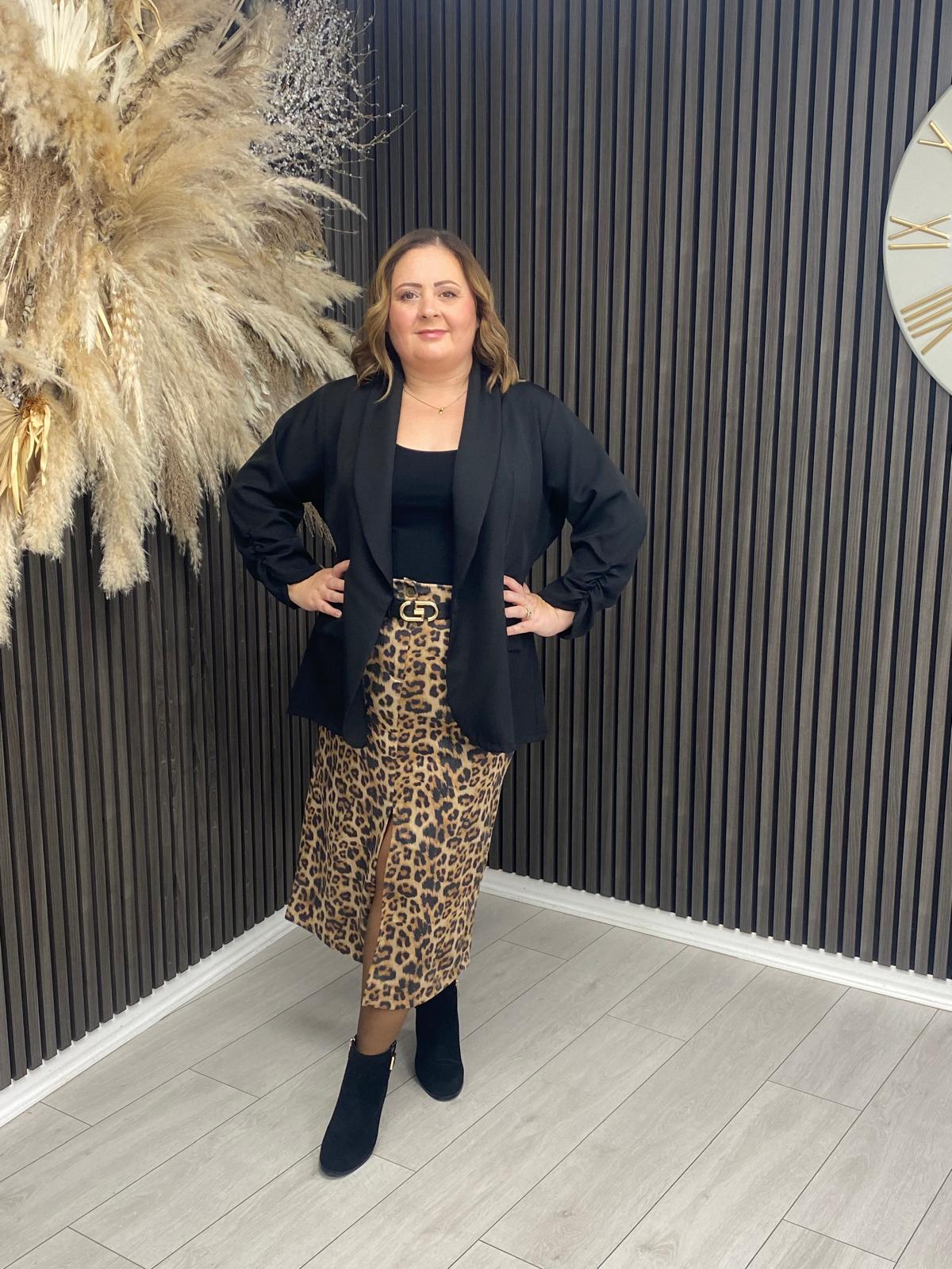 BERNICE LEOPARD PRINT SKIRT