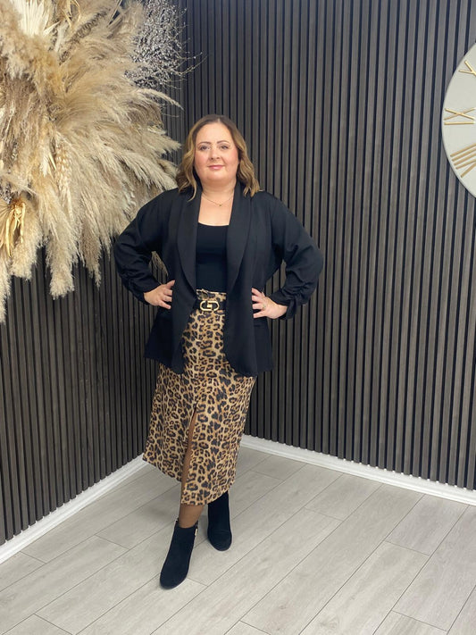 BERNICE LEOPARD PRINT SKIRT