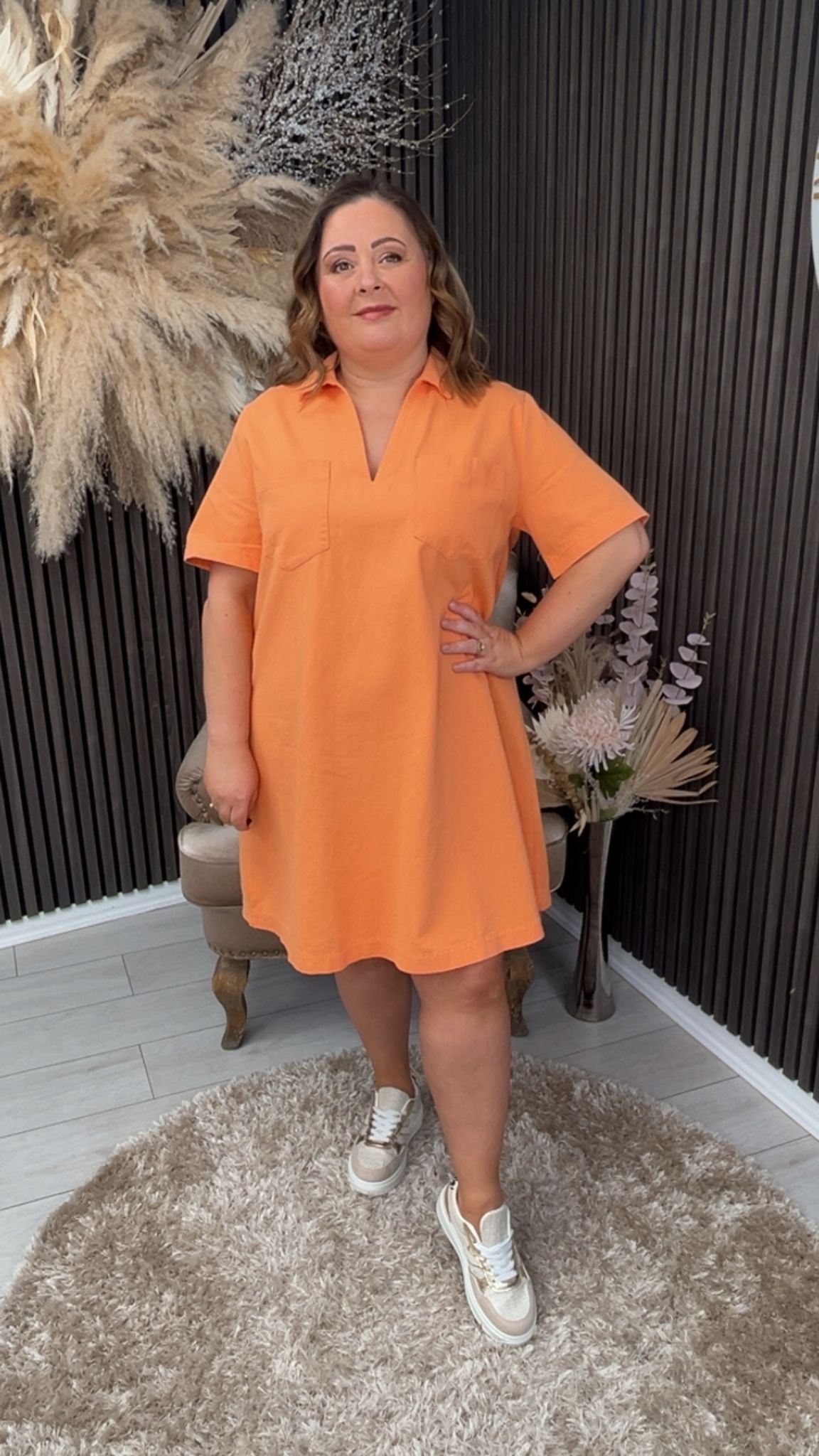 HEATHER DRESS - ORANGE