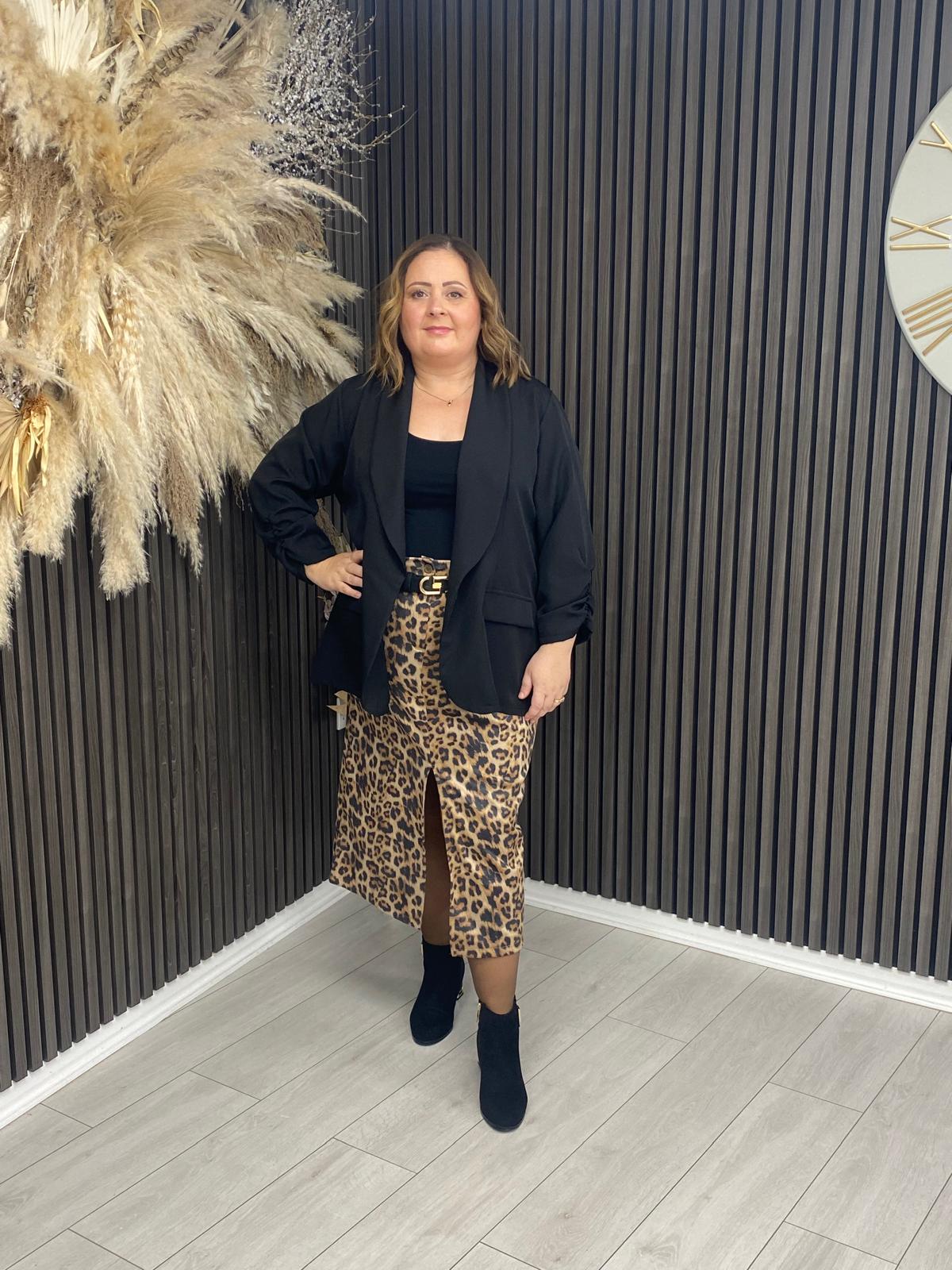 BERNICE LEOPARD PRINT SKIRT