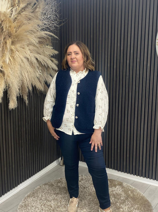 OLIVIA VEST - NAVY