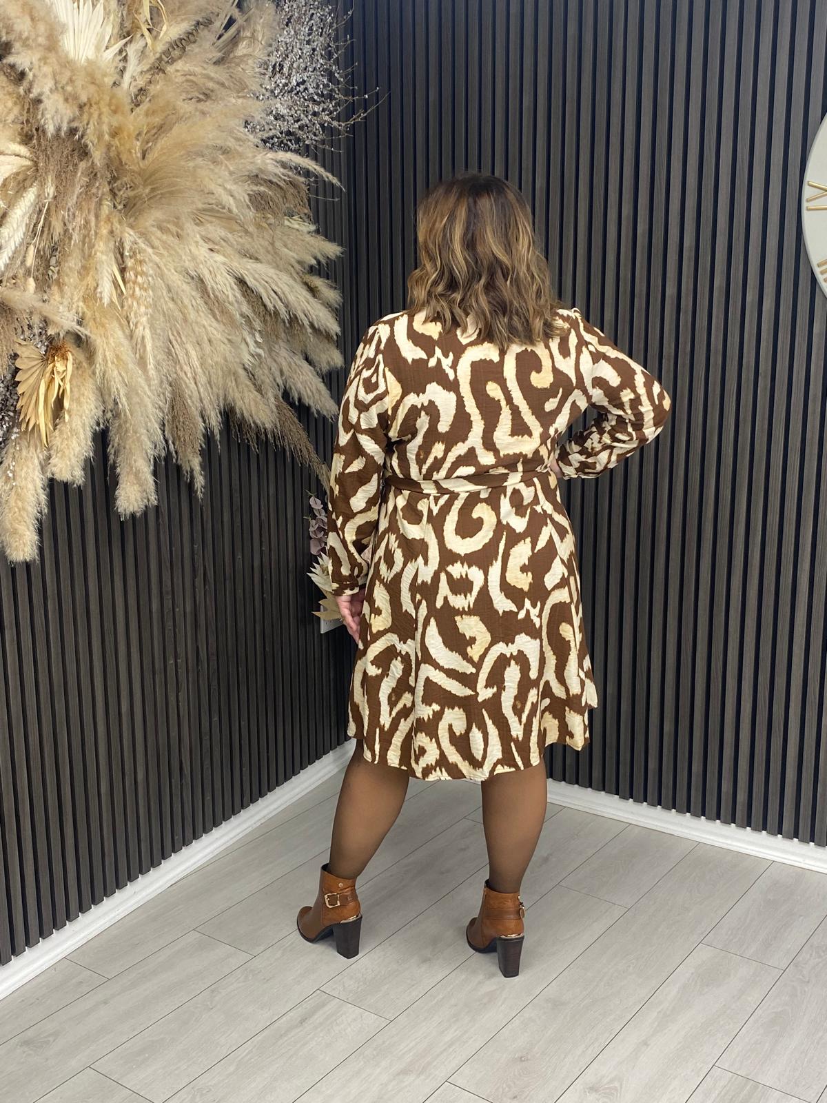 MANUELA DRESS - BROWN
