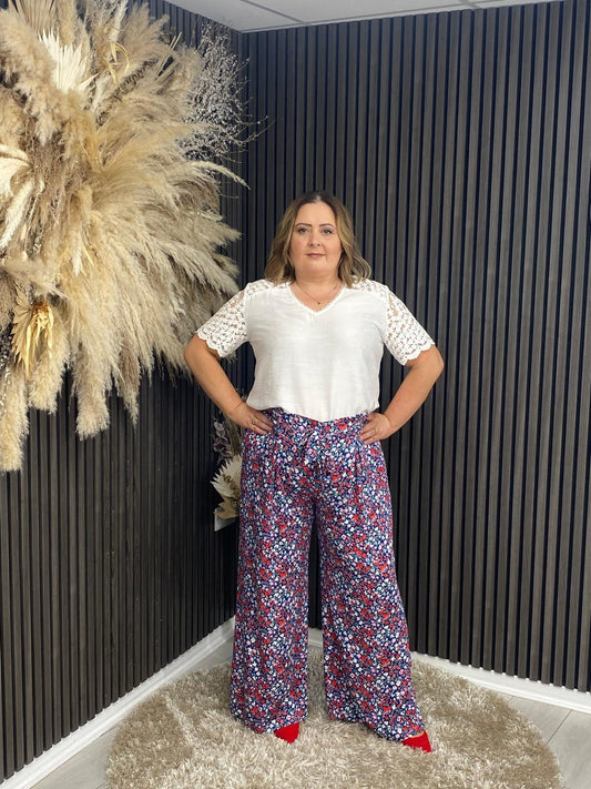 MAYA TROUSER - BLUE PRINT