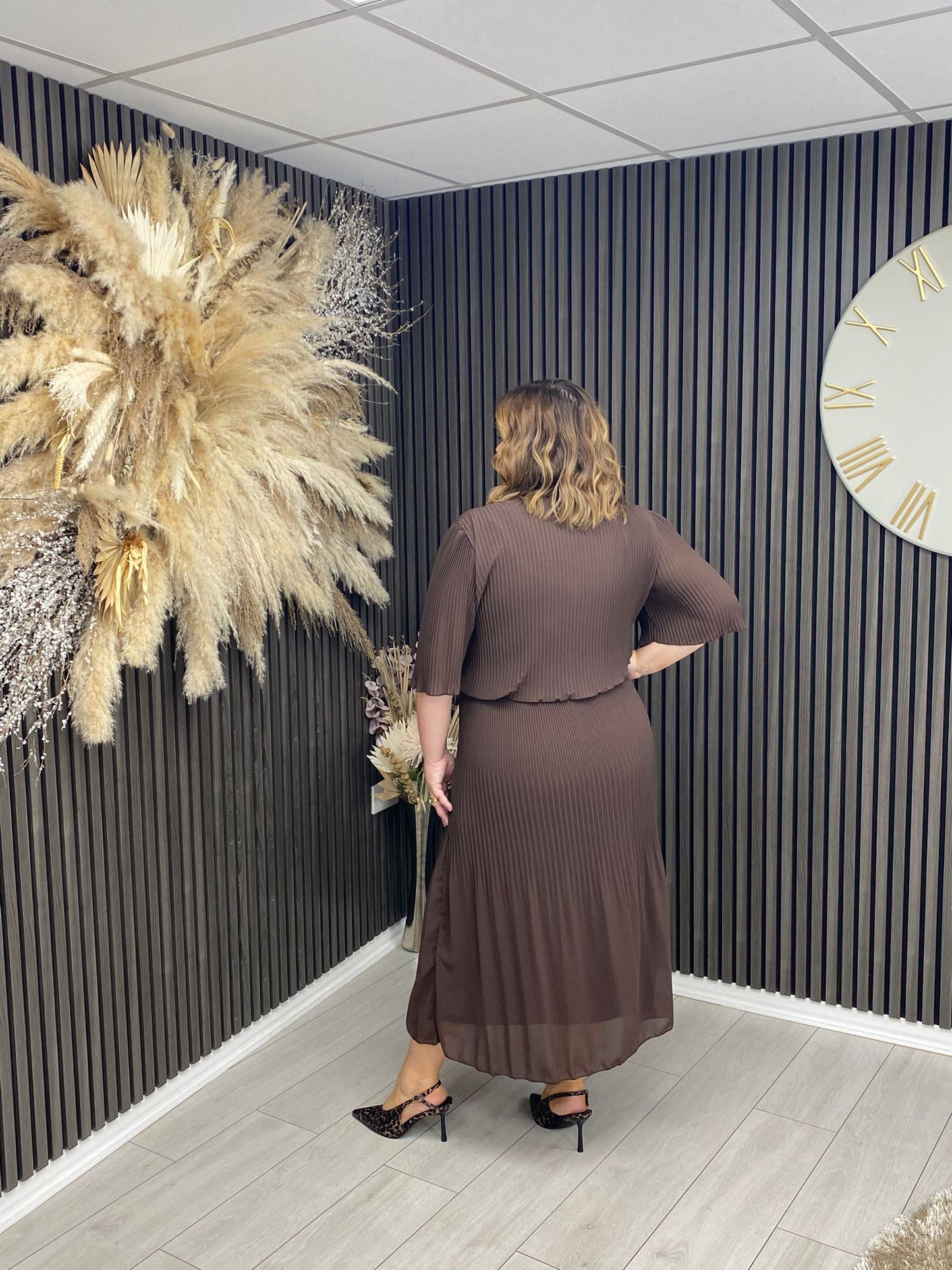 STACEY DRESS - BROWN