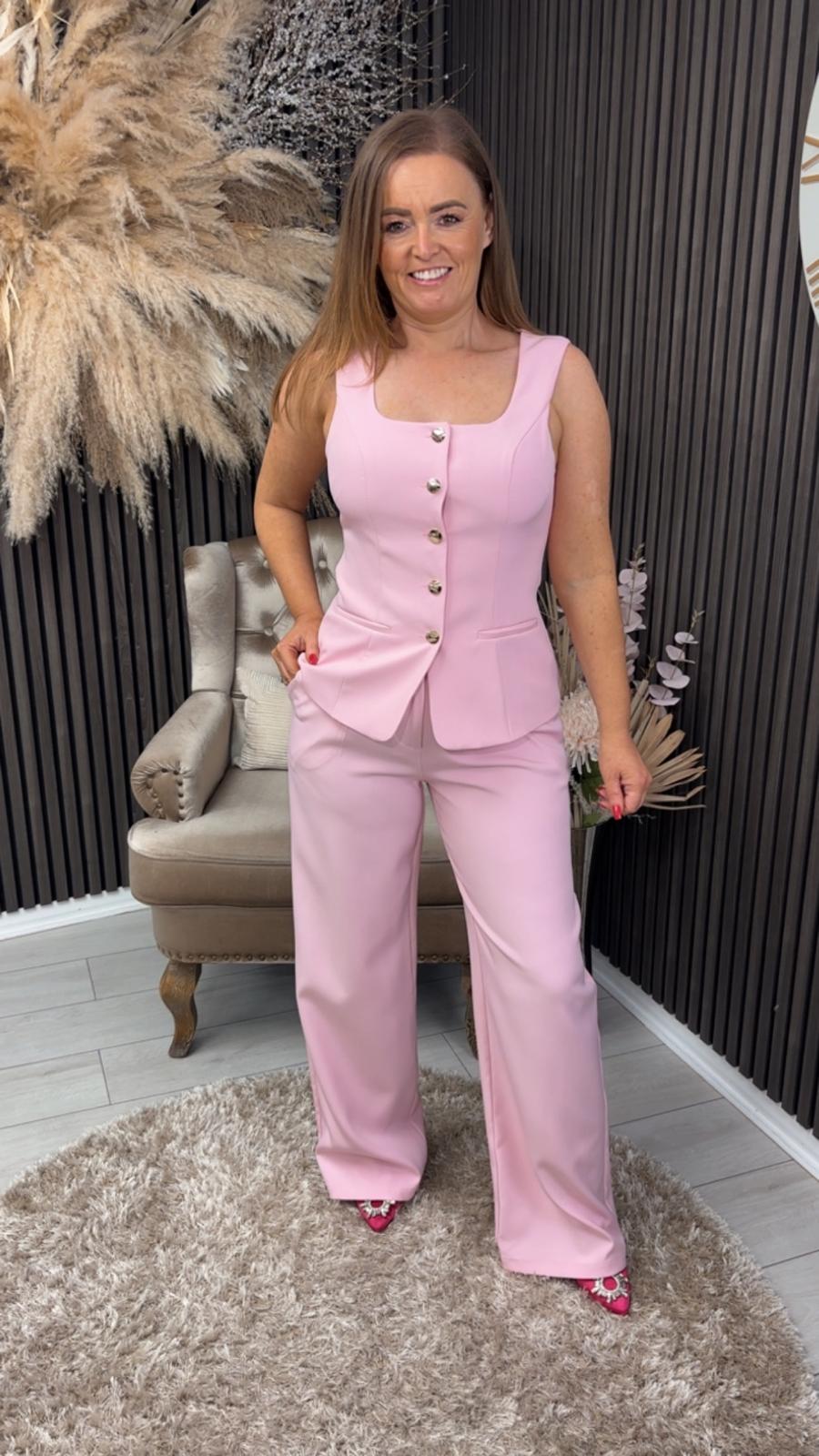 JO PLEATED TROUSER - PINK