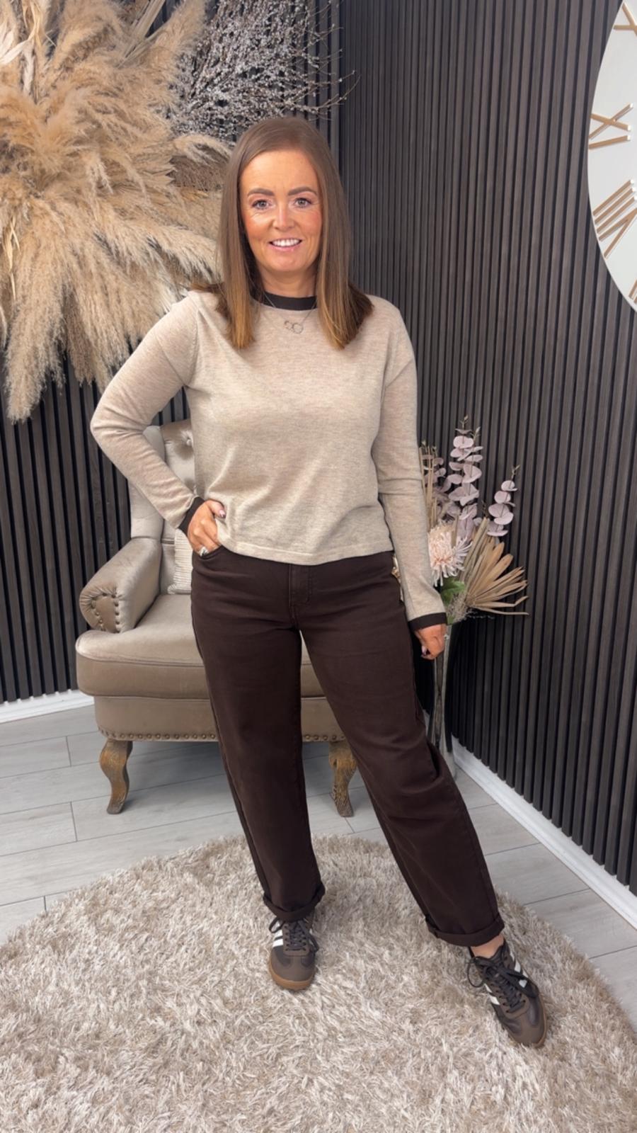 MORGAN TOP - TAUPE