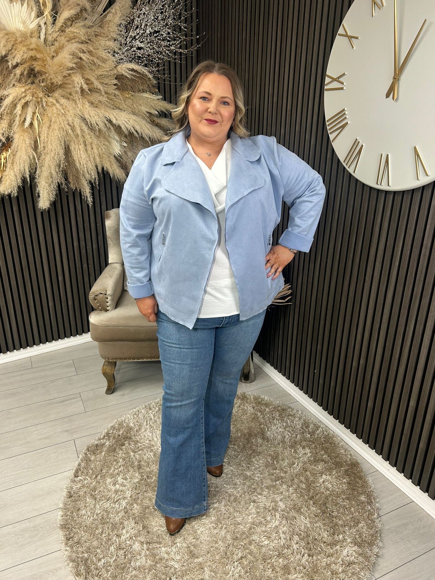 PENNY BIKER JACKET - BLUE