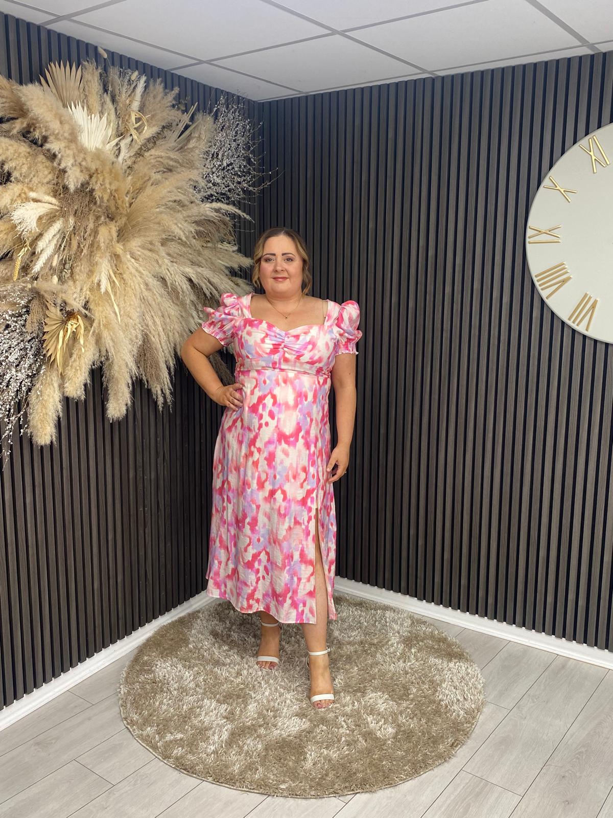 LILLIAN DRESS - PINK PRINT