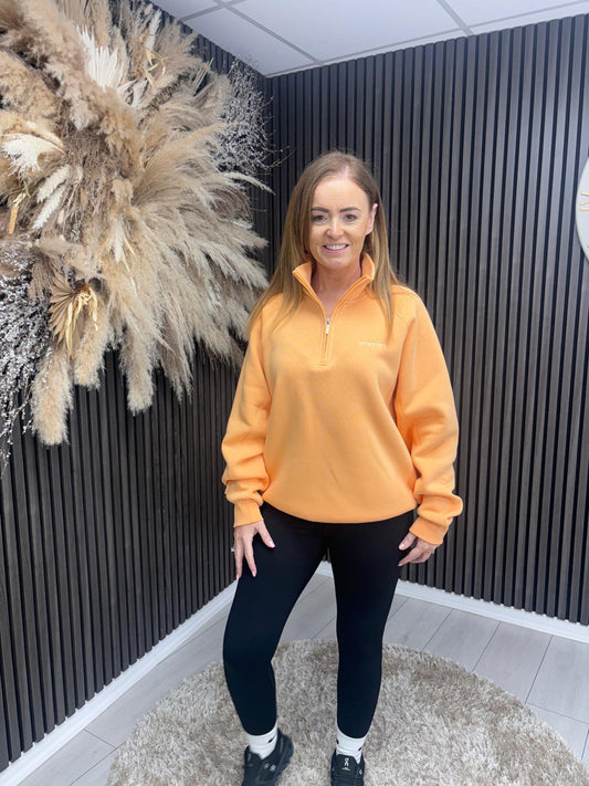 GYM KING RAGLAN FUNNEL - APRICOT