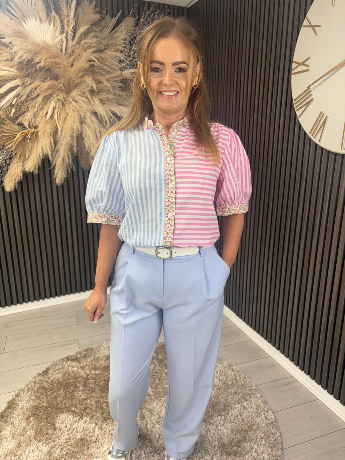 SAOIRSE SHIRT - PINK/BLUE