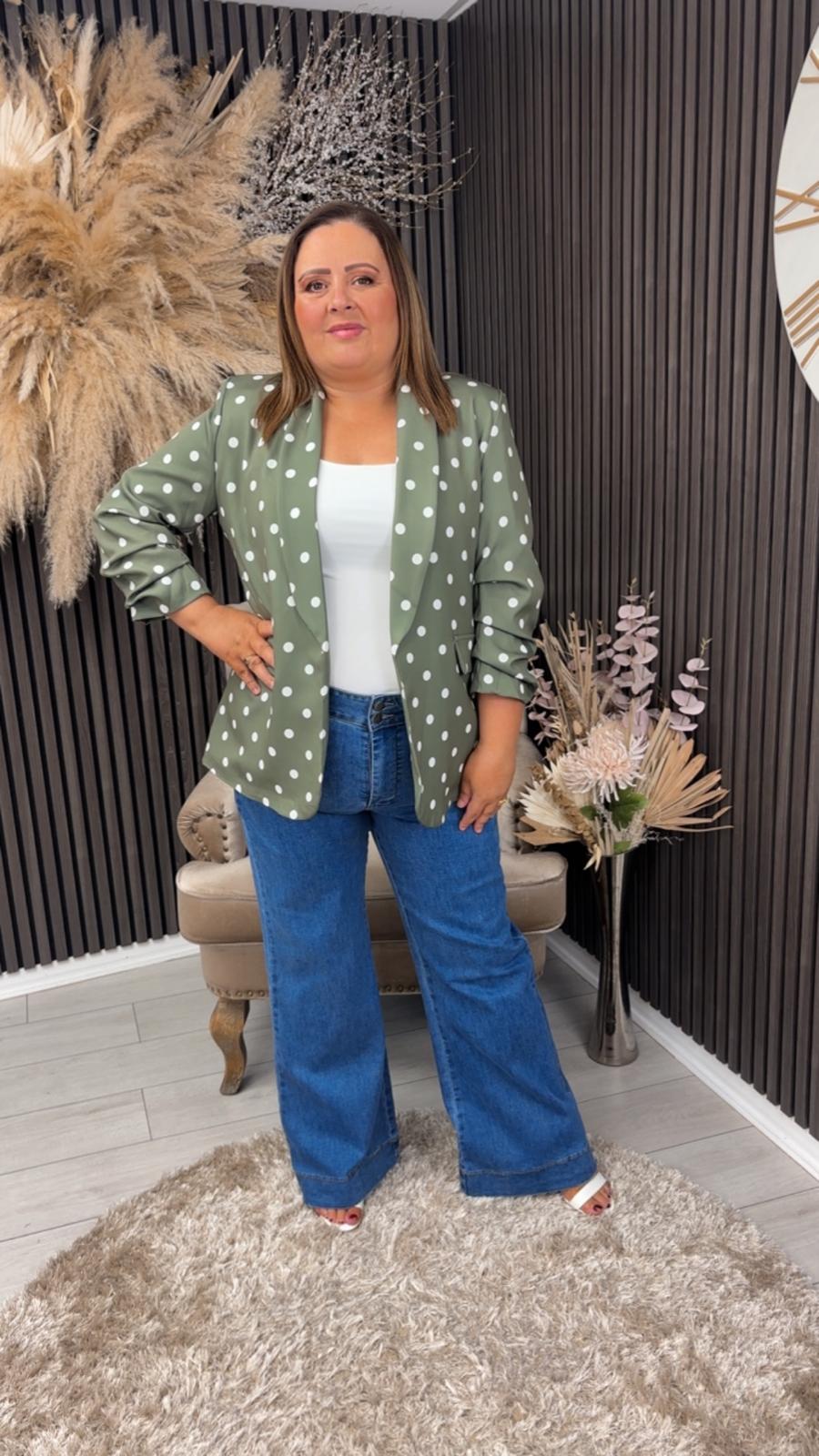 JANA BLAZER - KHAKI SPOT