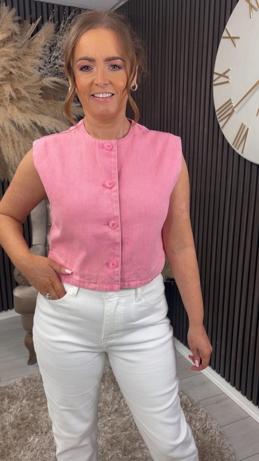 GRACE ANNE VEST - PINK