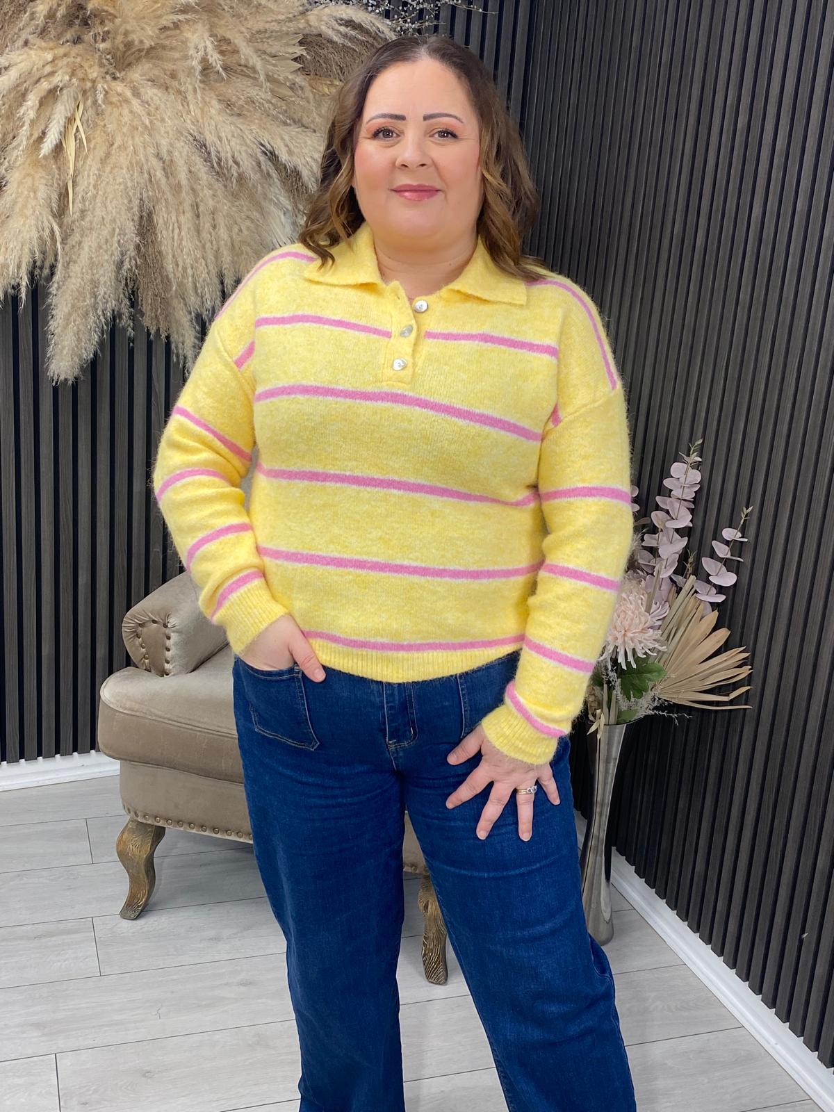 NORA JUMPER - YELLOW/PINK