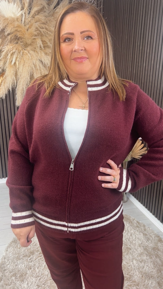 BETSY JACKET - BURGUNDY