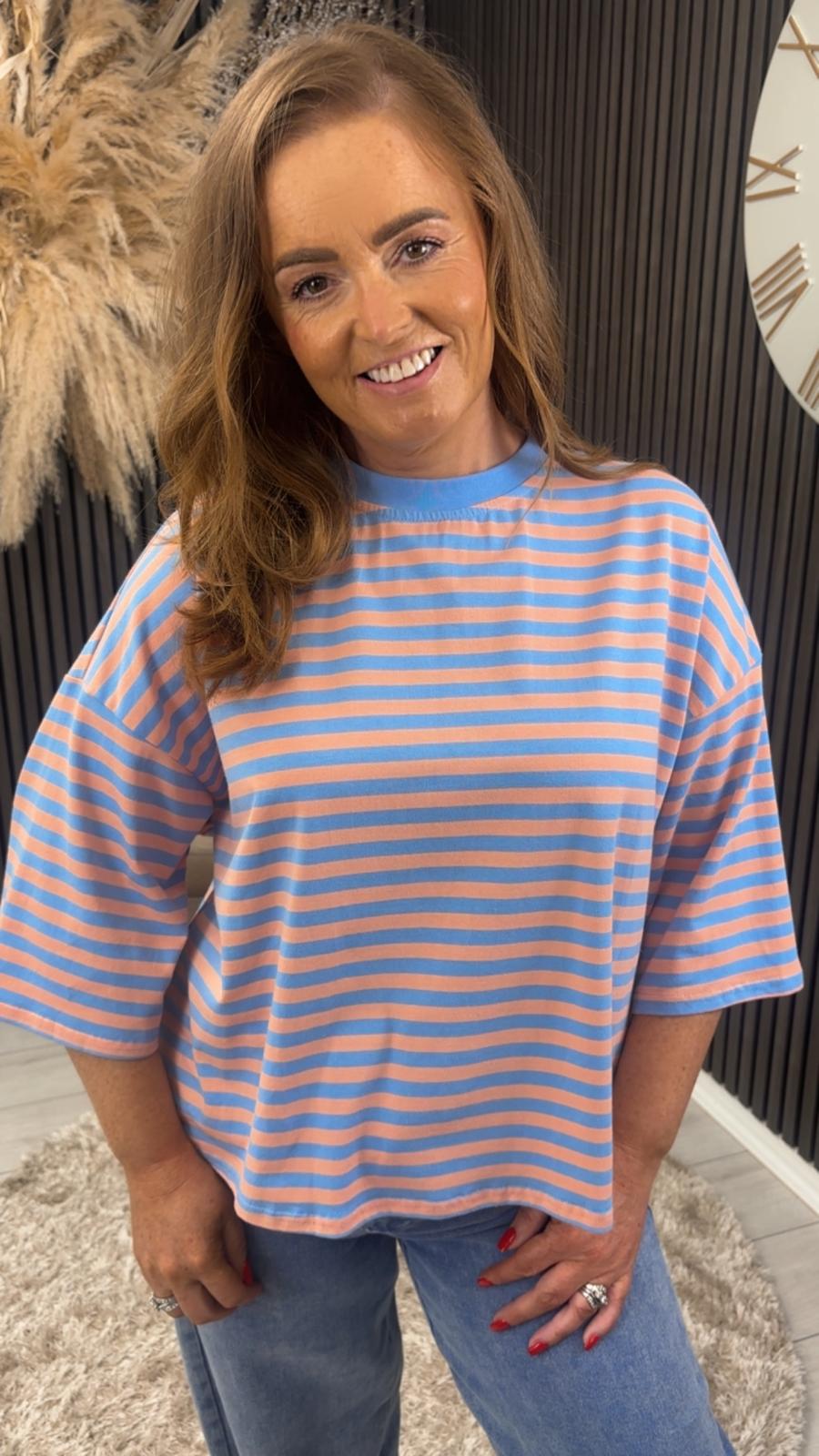 DEBBIE TOP - PINK/BLUE