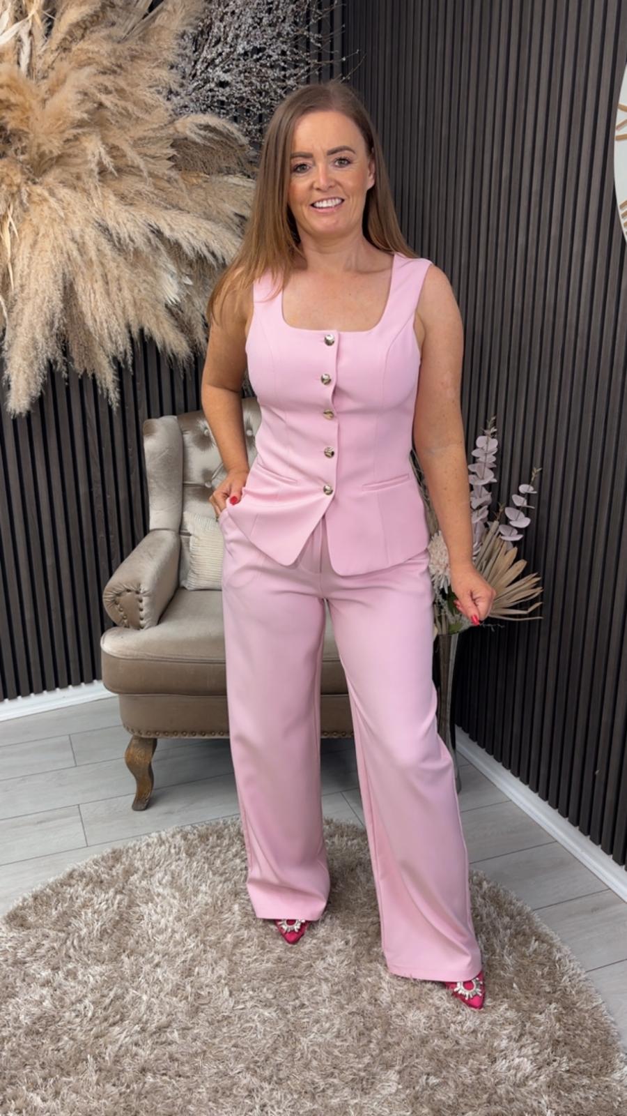 JO PLEATED TROUSER - PINK