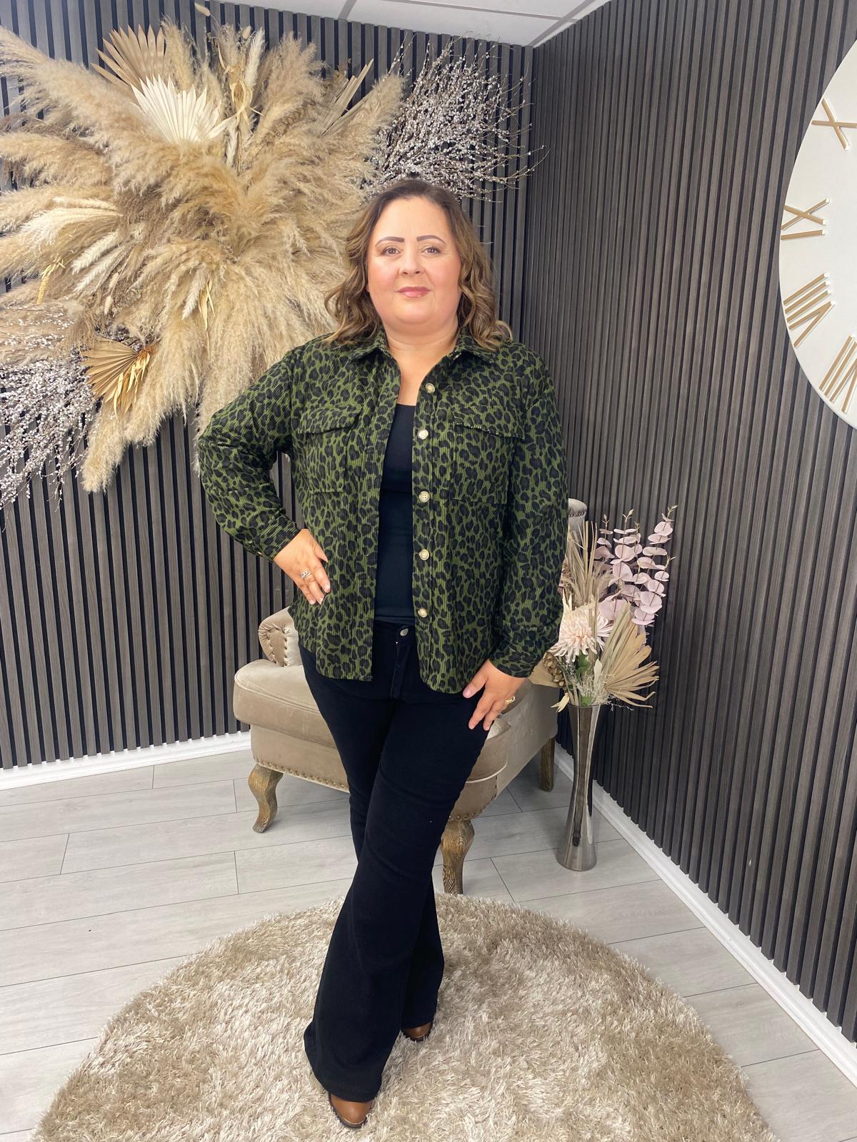 LORNA SHIRT - GREEN ANIMAL