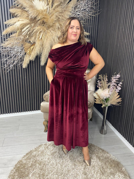 BETTY DRESS - RED VELVET