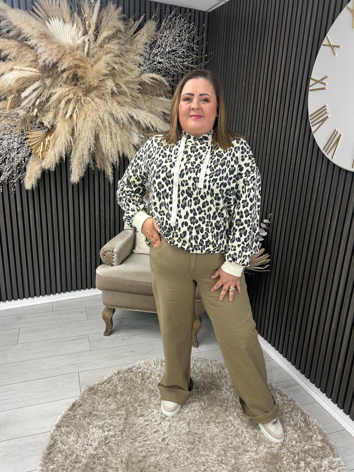TINA HOODIE - LEOPARD PRINT