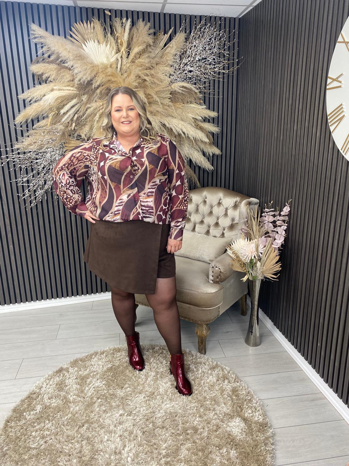 THERESE SHIRT - BURGUNDY