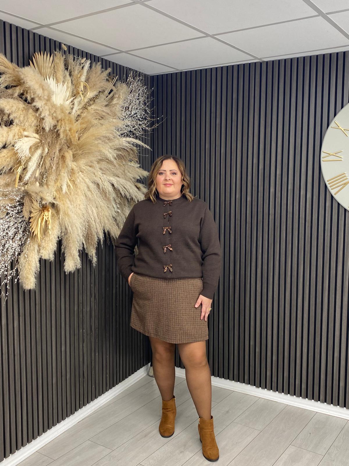 DEENA SKORT - BROWN