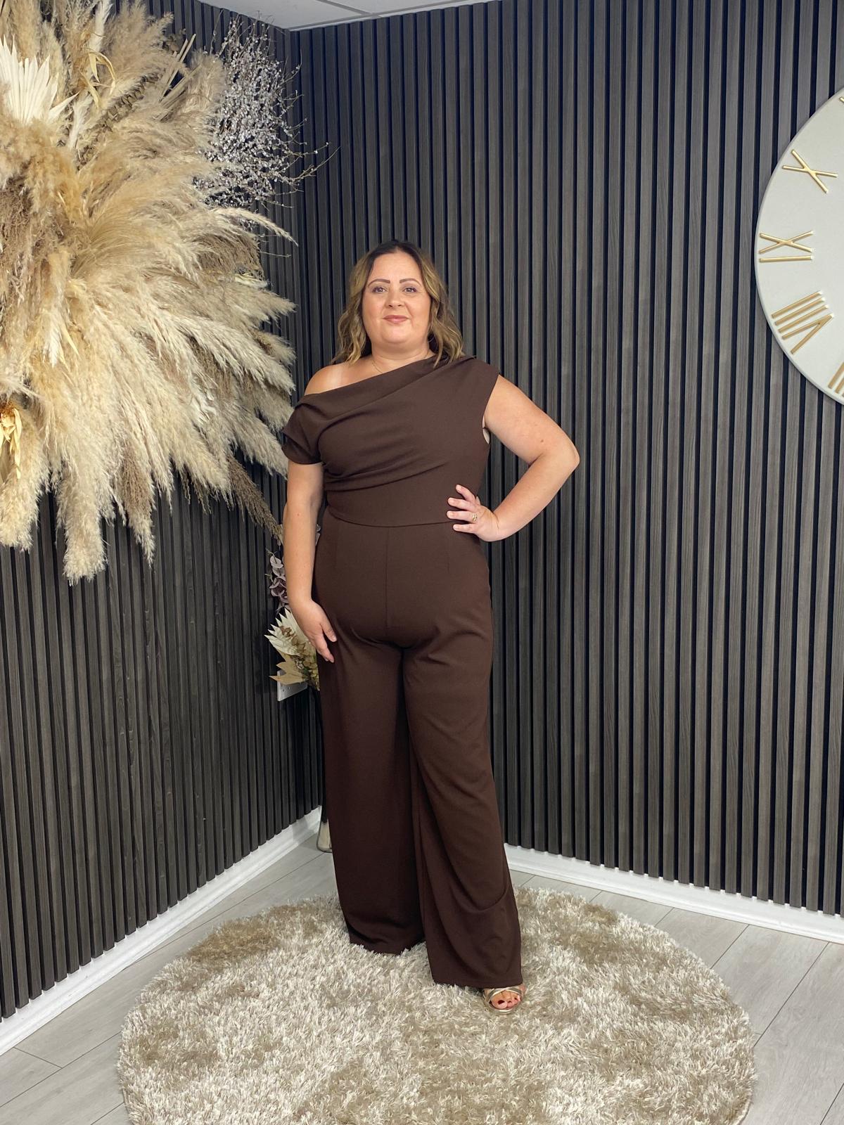 DONNA JUMPSUIT - BROWN