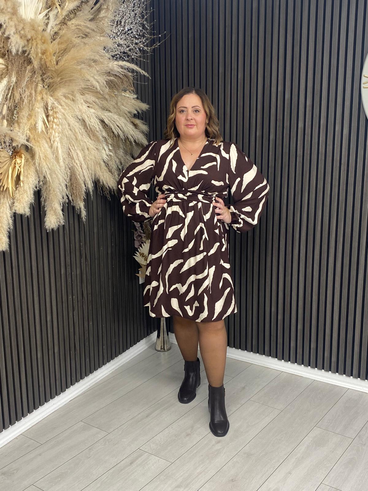 PAMELA DRESS - BROWN